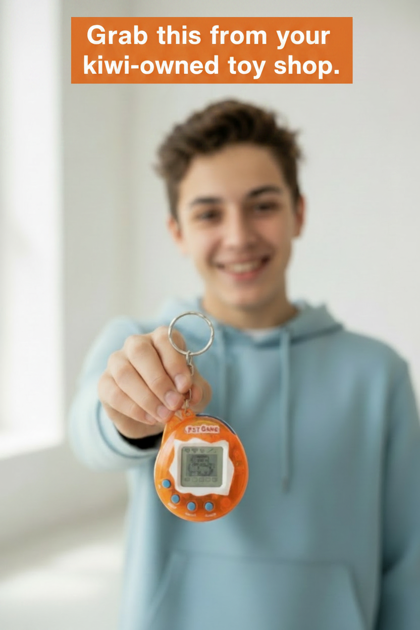 Virtual Pet Toy – Transparent Orange | Classic 90s Digital Pet | NZ Stock